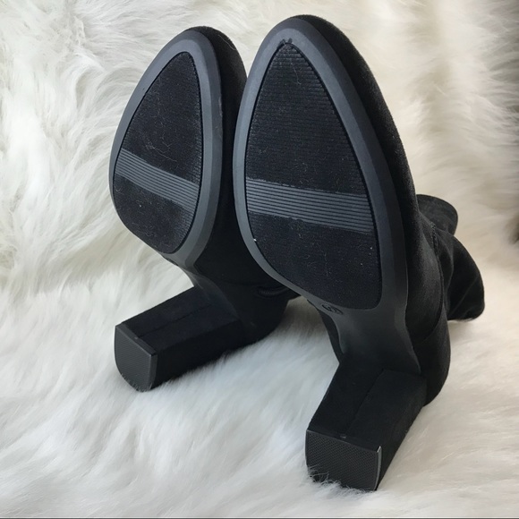 LEFT 9 RIGHT 8.5 Candies Black Block Heeled boot - Picture 4 of 8